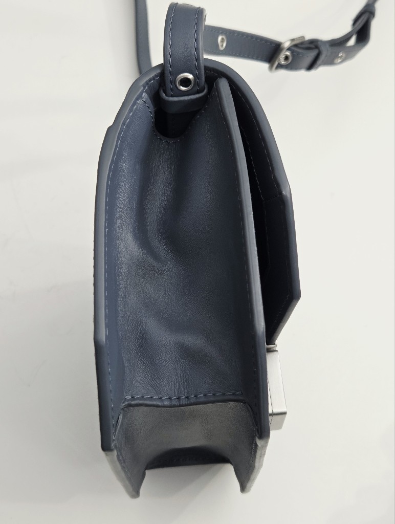 Excellent Le Tanneur Rose Crossbody Bag - Clay Blue Smooth Leather — image 7 of 8
